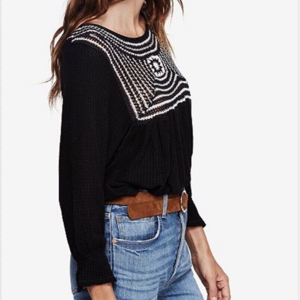 Free People Soul Mate Knit Crochet Top